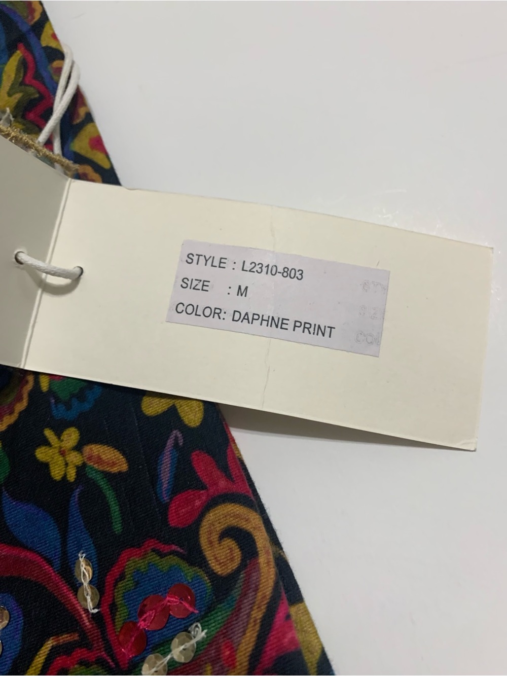 Love The Label Daphne Print Sequin Paisley Mini Skirt NWT - Picture 6 of 12